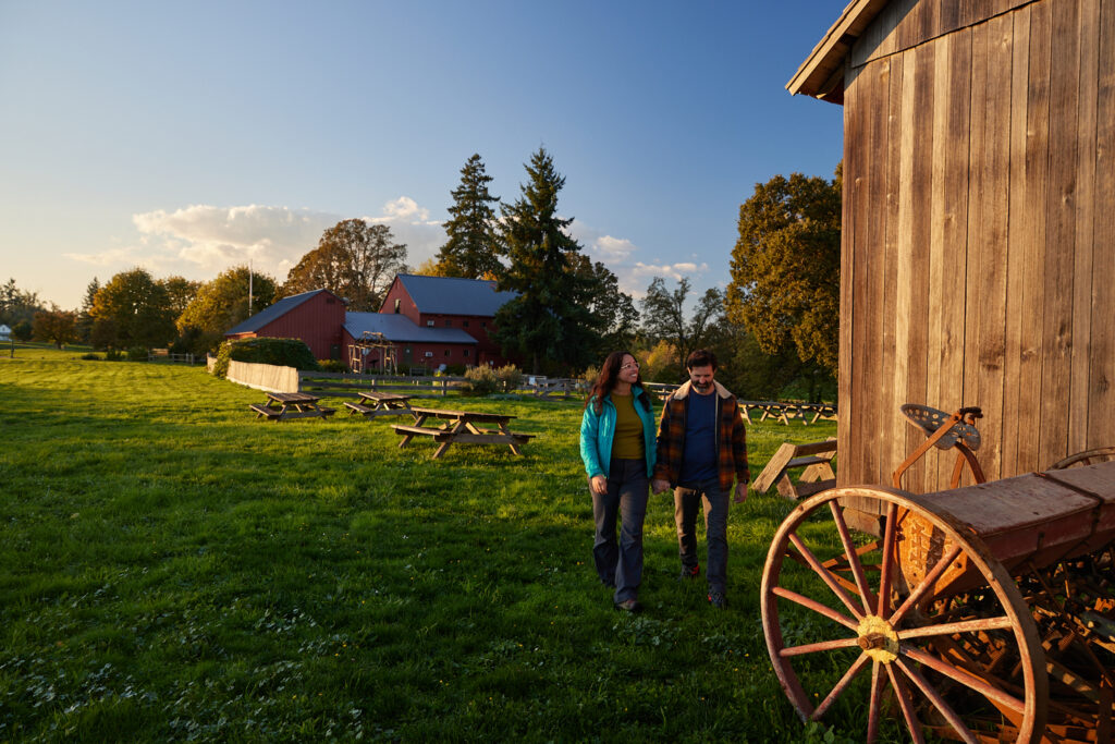 JR_Wilsonville23_2578 photo of partners walking through Champoeg State Heritage Area
