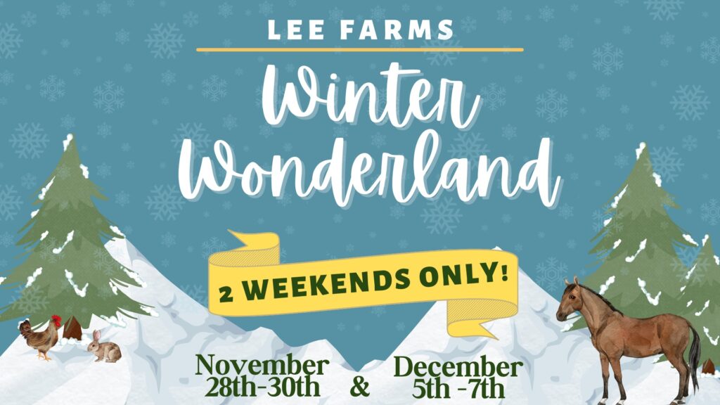 Event graphic for Lee Farms Winter Wonderland happening in Wilsonville, Oregon