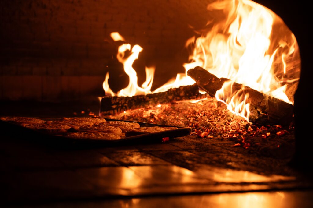 wood fired feast at the kitchen at middleground farms near Wilsonville, Oregon