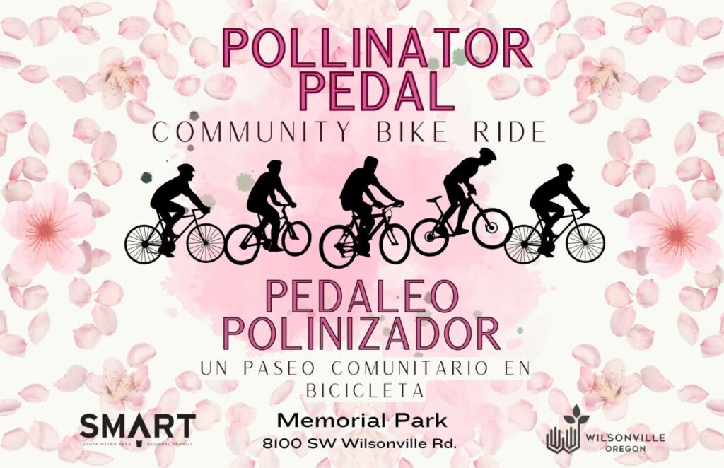 Pollinator pedal club event poster / graphic
