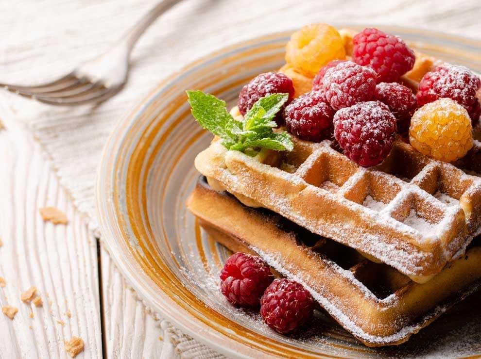 Valentine's Day Brunch Waffle Photo