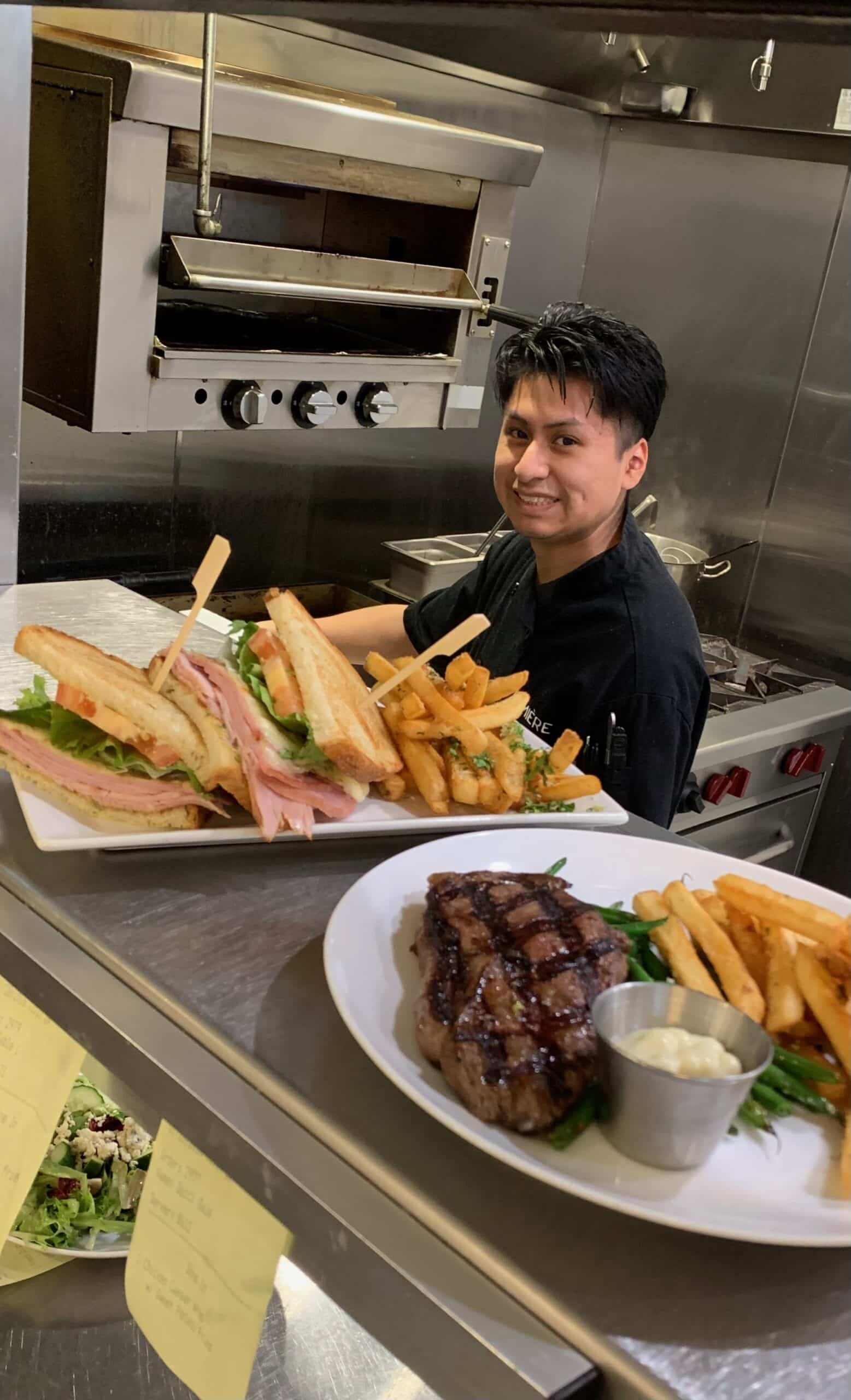 Photo of Chef Dominic at work at Lumière in Wilsonville, Oregon