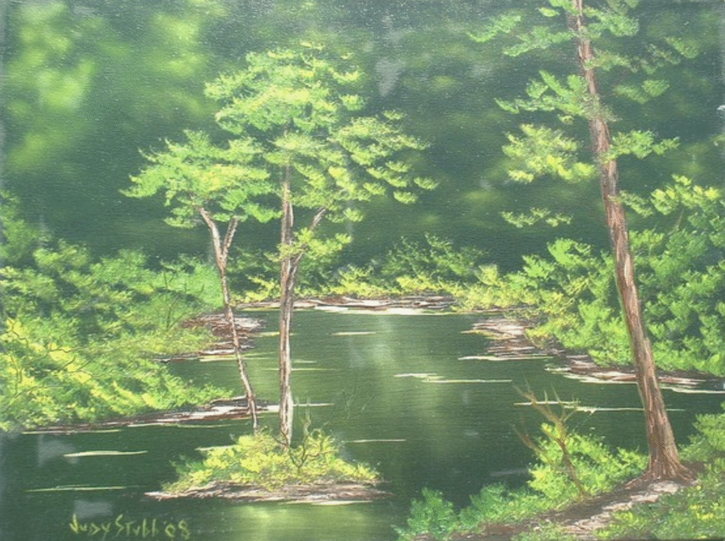 Oregon nature painting done by artist and instructor Judy Stubb