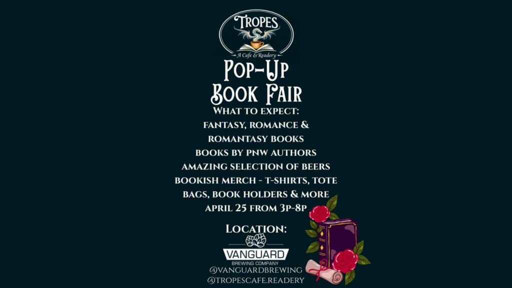 Event image for Tropes Pop-Up Book Fair at Vanguard Brewing in Wilsonville, Oregon