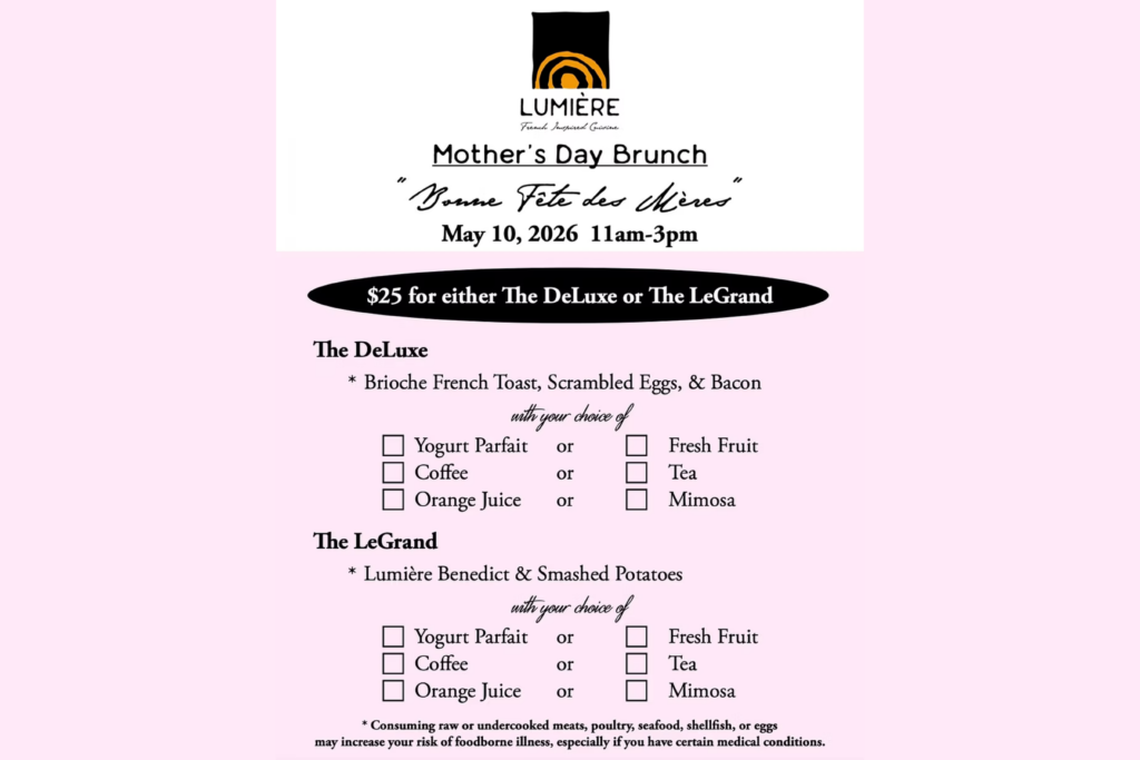 Lumiere Mother's Day Brunch in Wilsonville, ORegon