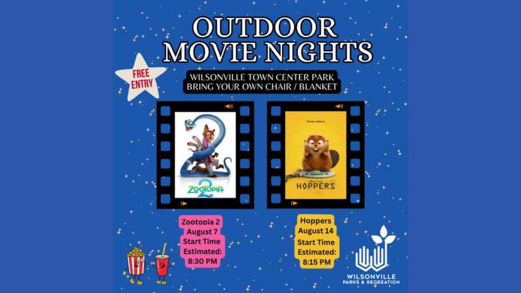 Movies in the Park in Wilsonville Event graphic