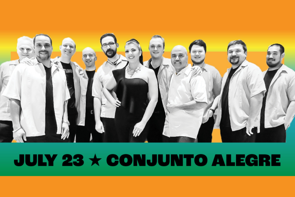 event graphic for Conjunto Alegre concert during Wilsonville Oregon Rotary Summer Concert Series