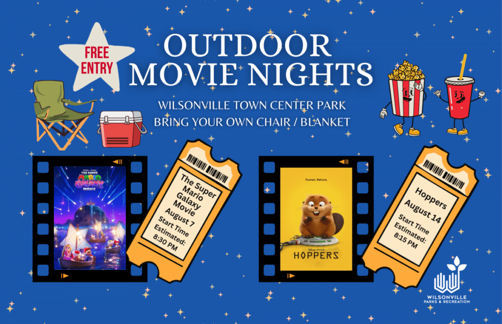 Movies in the Park in Wilsonville, Oregon event graphic