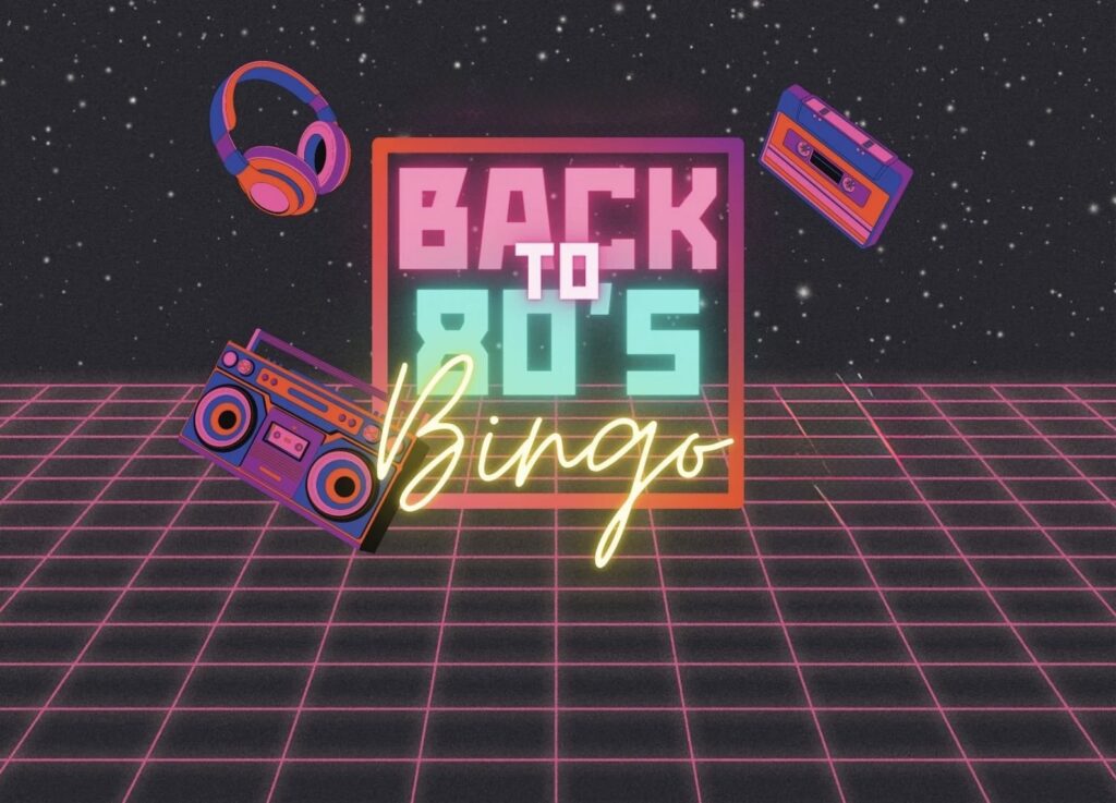 Back to 80's Bingo at Vanguard Brewing in Wilsonville, Oregon event graphic