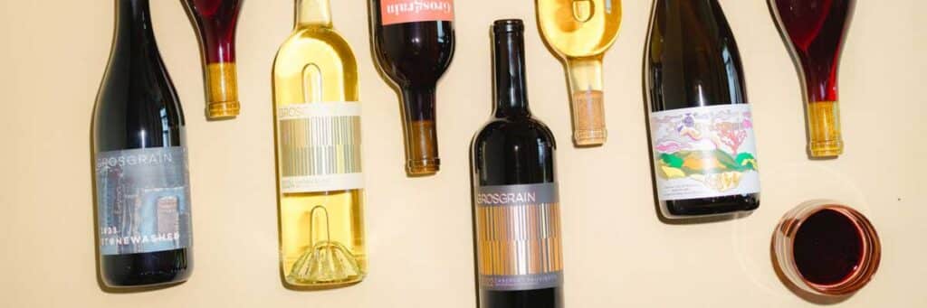 photo of Grosgrain Vineyards wine bottles
