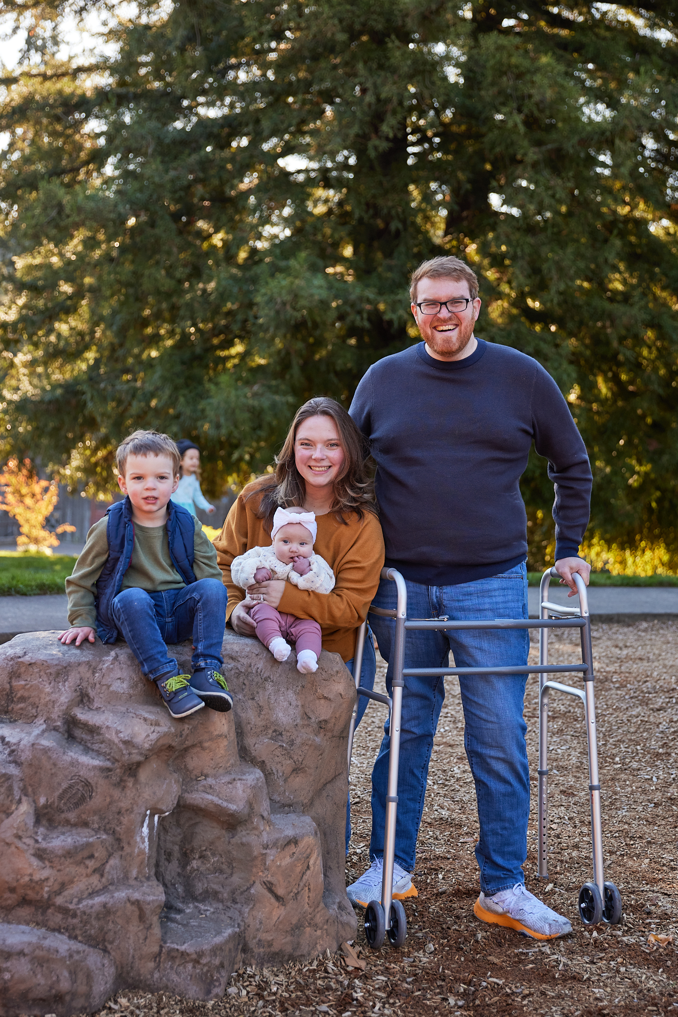 photo of a family at Memorial Park | Accessible Travel Fall Wilsonville Oregon