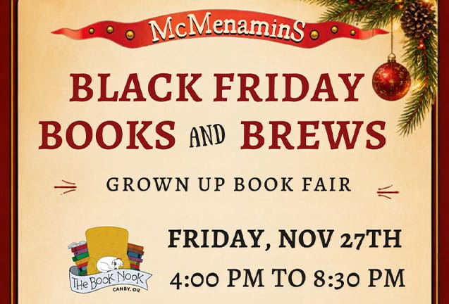 Book Nook Black Friday event graphic with event details